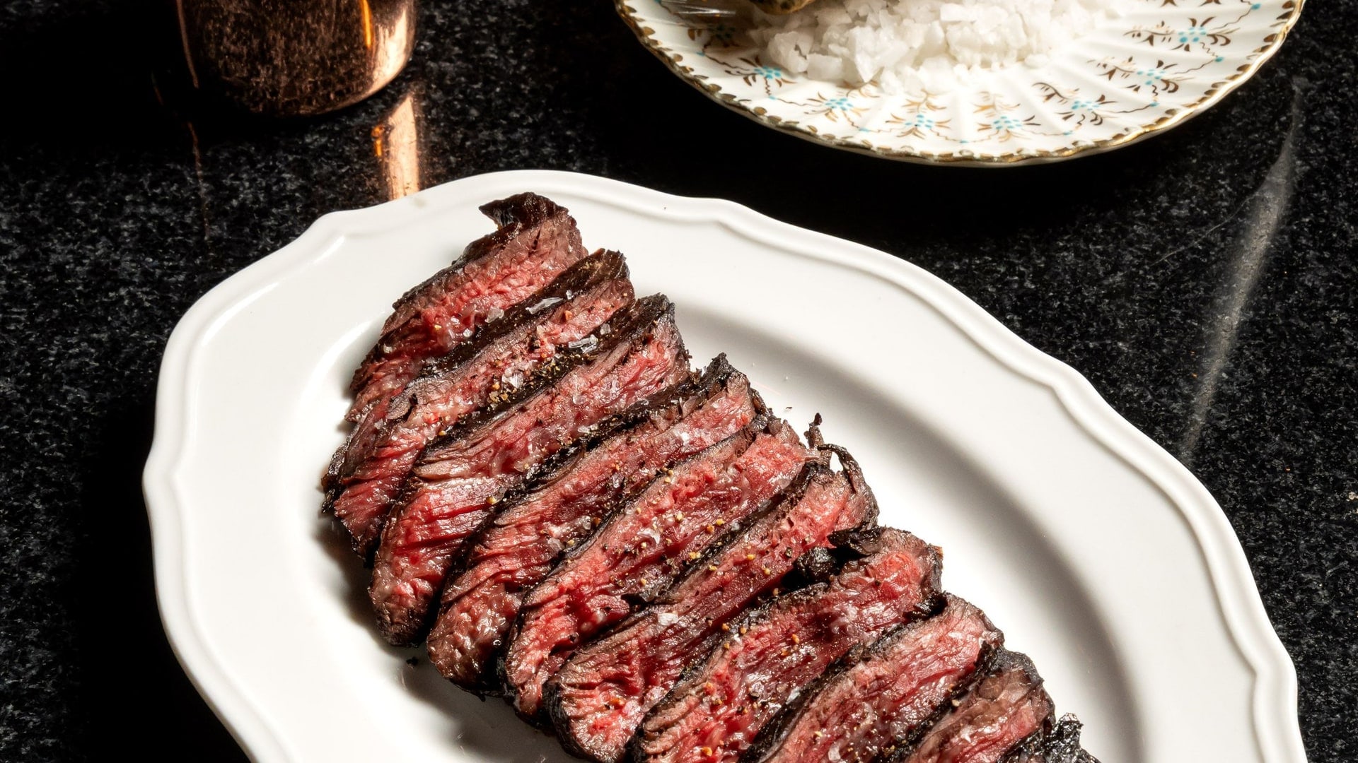 Wagyu hanger steak at Bisou, a modern French restaurant and cocktail bar in Cherngtalay, Phuket