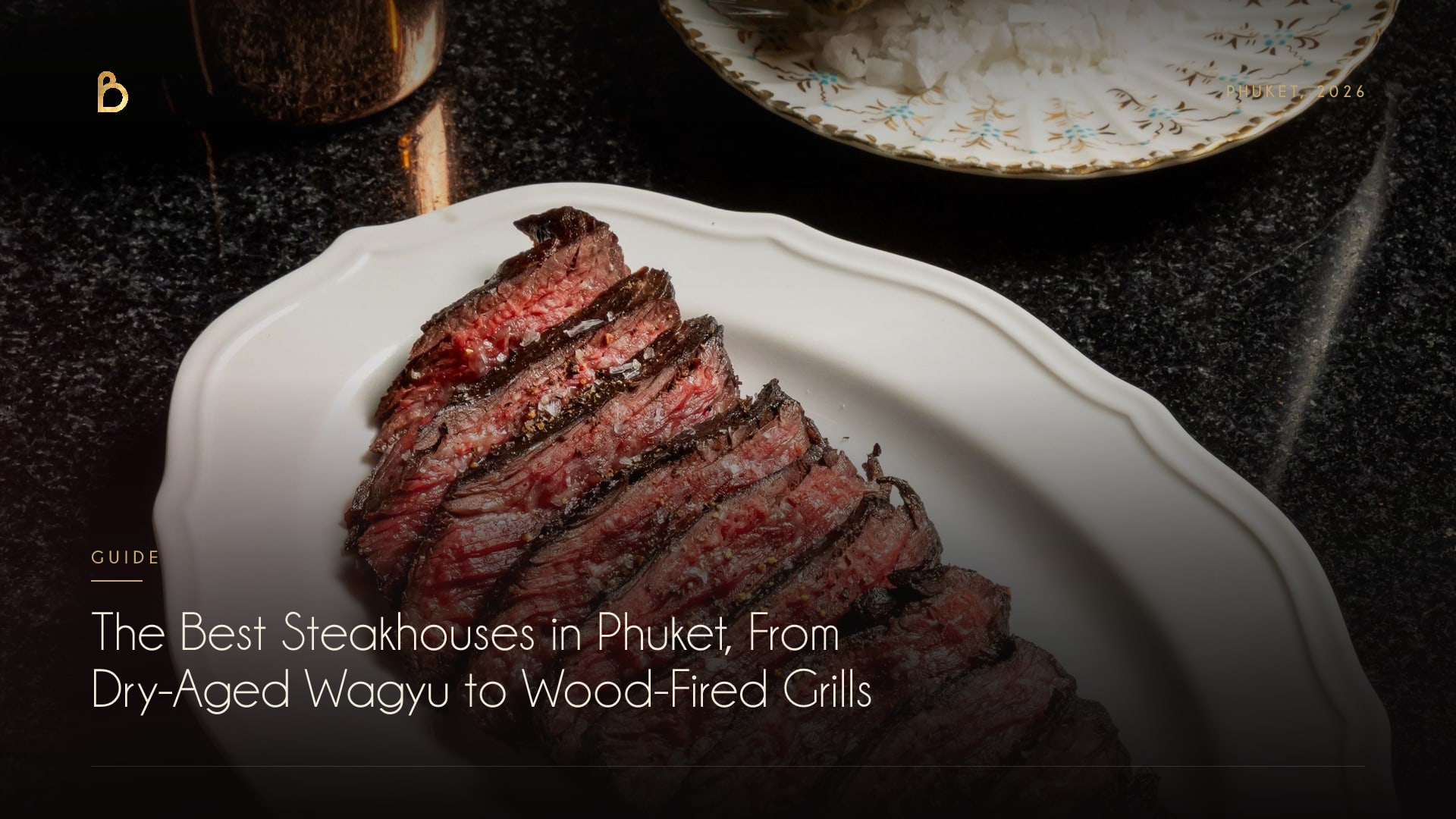 Wagyu hanger steak at Bisou, a modern French restaurant and cocktail bar in Cherngtalay, Phuket