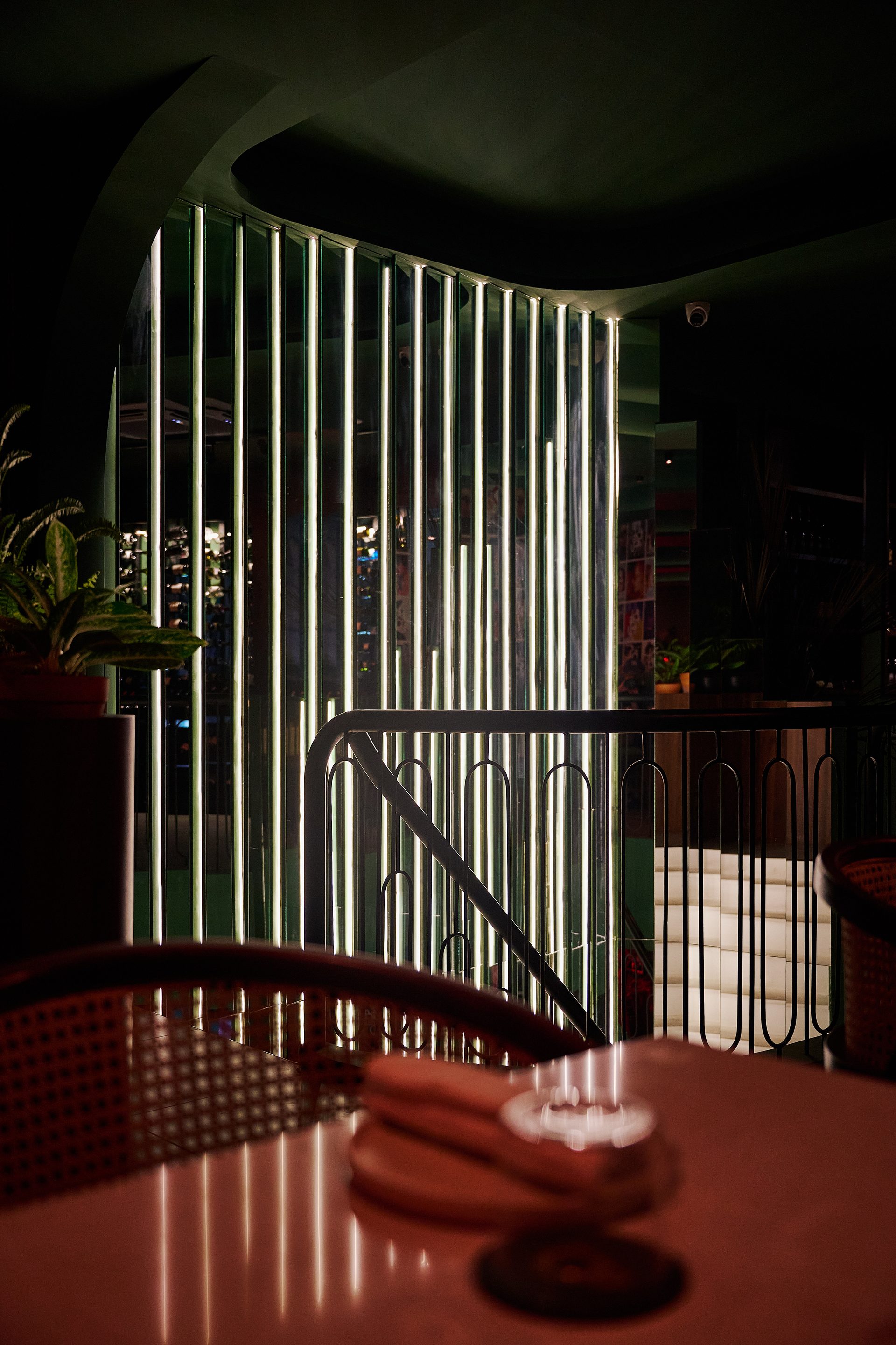 The spiral staircase view at Bisou Phuket